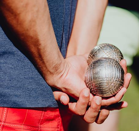 Petanque competition at les Amandiers campsite near Pézenas