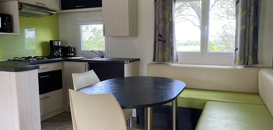Plano del mobil home Cottage, en alquiler en el camping Les Amandiers