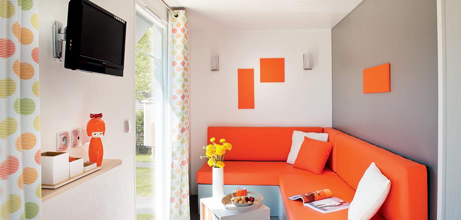 Salón con mobil home Tendancia 4/6 personas