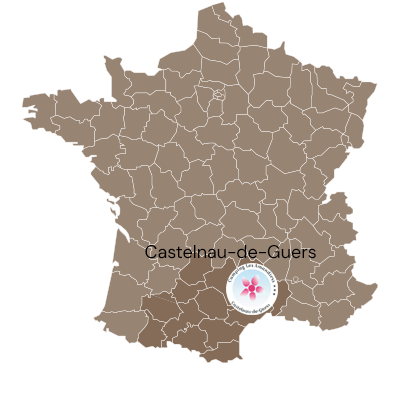 Location map of Les Amandiers campsite